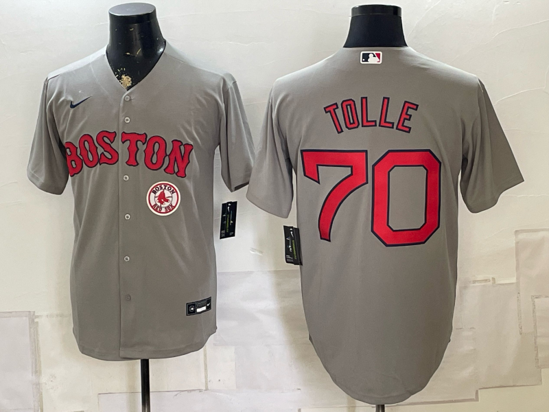 2026 Men Boston Red Sox #70 Tolle grey Nike MLB Jersey 08160034